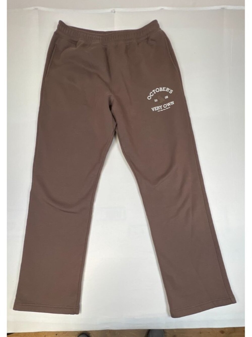 OVO October's Very Own Men M Brown Script Logo Sweatpants Joggers